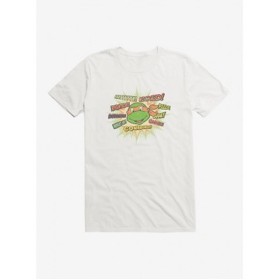 Teenage Mutant Ninja Turtles Michelangelo Catchphrases Unisex Cotton T-Shirt