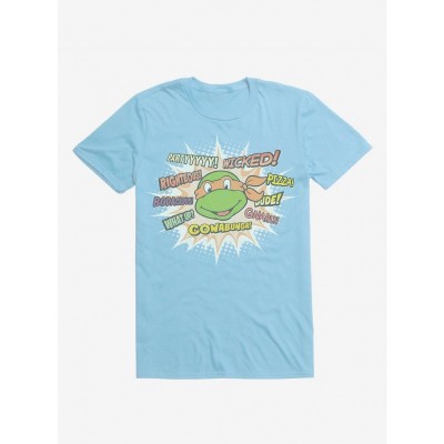 Teenage Mutant Ninja Turtles Michelangelo Catchphrases Unisex Cotton T-Shirt