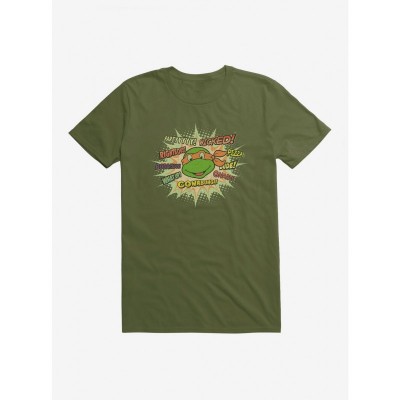 Teenage Mutant Ninja Turtles Michelangelo Catchphrases Unisex Cotton T-Shirt