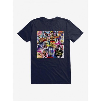 Doctor Who 12th Doctor Blue Graffiti T-Shirt for Men