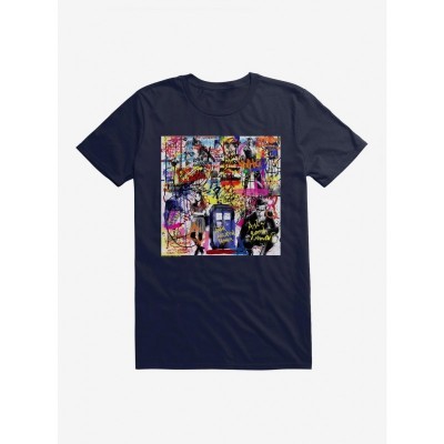 Doctor Who 12th Doctor Blue Graffiti T-Shirt for Men