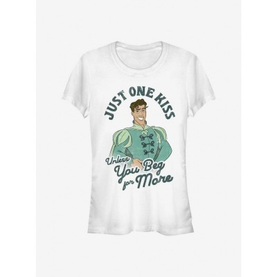 Disney Hunky Naveen from The Princess And The Frog Girls T-Shirt - White