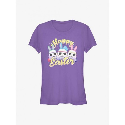 Star Wars Trooper Bunnies Purple T-Shirt for Girls - Easter Joy