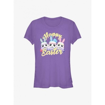 Star Wars Trooper Bunnies Purple T-Shirt for Girls - Easter Joy
