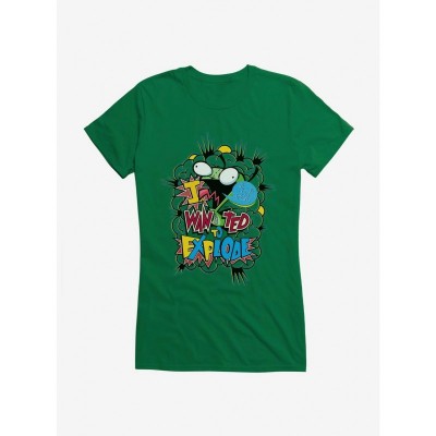 Invader Zim I Want To Explode Junior Girls T-Shirt