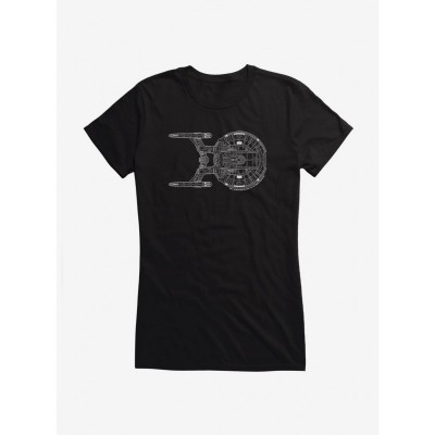 Star Trek Enterprise NX-01 Top View Tee for Girls