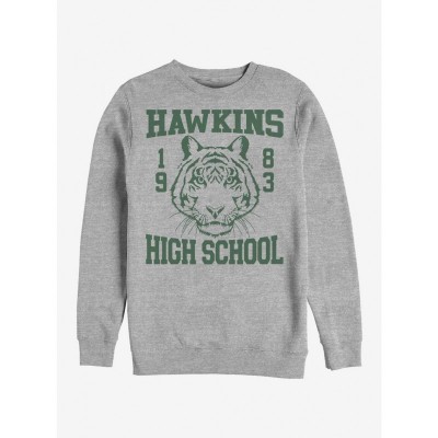 Stranger Things Grey Hawkins High Crewneck Sweatshirt for Men