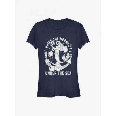Disney Under The Sea Mermaid Sing T-Shirt for Girls - Blue