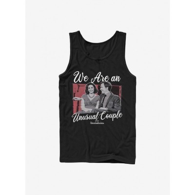 Marvel WandaVision Unusual Romantic Couple Men's Cotton Tank - Black