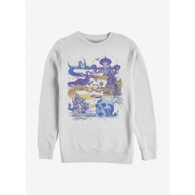 Disney Villains Map Crew Neck Sweatshirt in White for Men