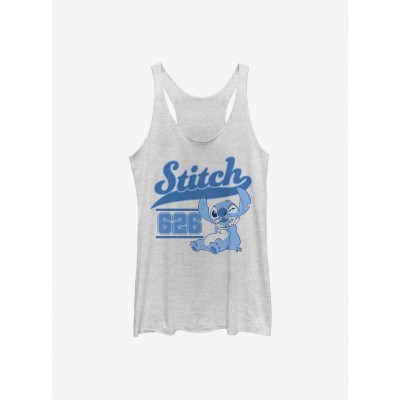 Disney Lilo & Stitch Girls Collegiate Tank Top - White
