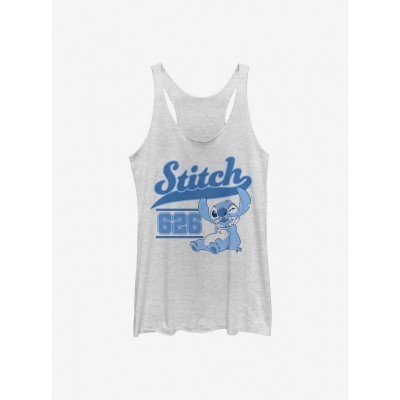 Disney Lilo & Stitch Girls Collegiate Tank Top - White