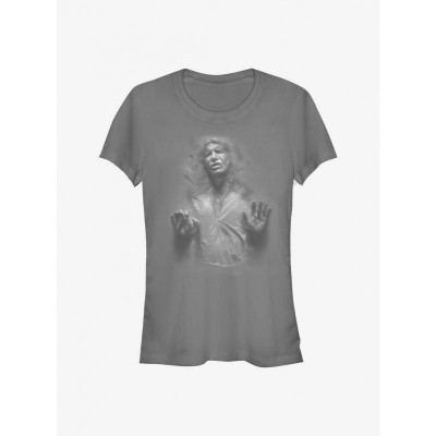 Star Wars Iconic Han Solo Carbonite Tee for Girls - Grey