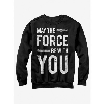 Star Wars Lightsaber Black Sweatshirt - May the Force Be With You