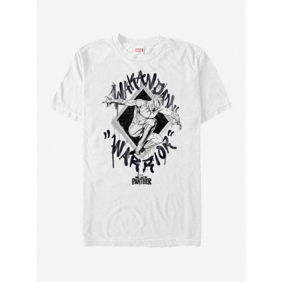 Marvel 2018 T-Shirt - Wakandan Warrior - Men's White