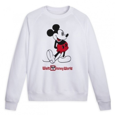 Mickey Mouse Vintage Pullover Sweatshirt for Adults – White from Walt Disney World