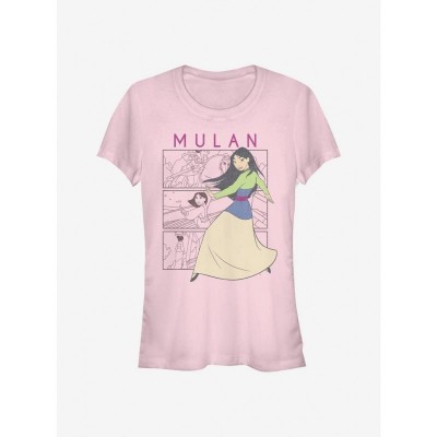Disney Mulan Girls T-Shirt in Pink - Lightweight Cotton