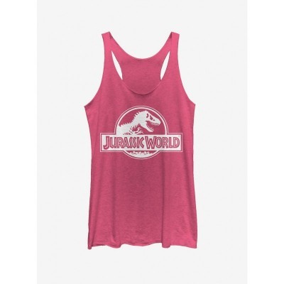 Simple T. Rex Logo Pink Tank for Girls