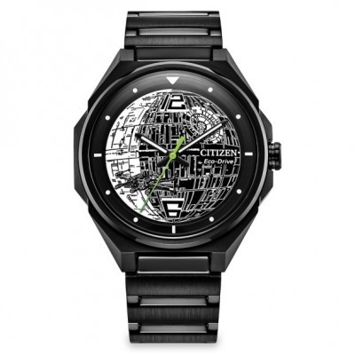 Citizen Men's Eco-Drive Stainless Steel Death Star Watch with Glow-In-The-Dark Feature