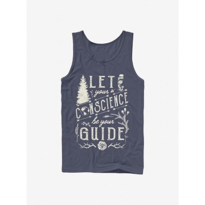 Disney Pinocchio Consciousness Men's Blue Cotton Tank Top