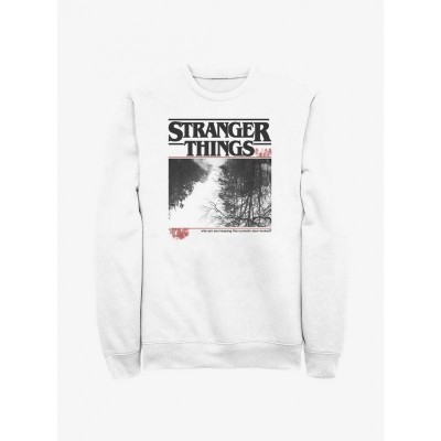 Stranger Things Forest Logo Sweater - Men's White