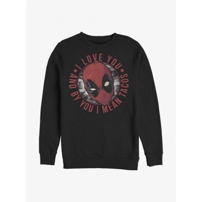 Marvel Deadpool T-Shirt for Men - Black Love Tacos Design