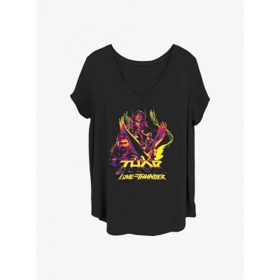 Marvel's Thor: Love and Thunder Character Tee for Girls - Plus Size Black